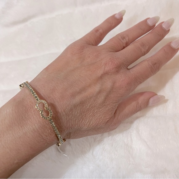NWT Coach Gold-Tone Pave Op Art "C" Station Bangle Bracelet - Picture 14 of 17